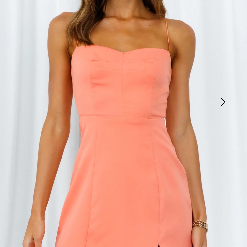 Hello Molly Vibrant Coral Mini Dress